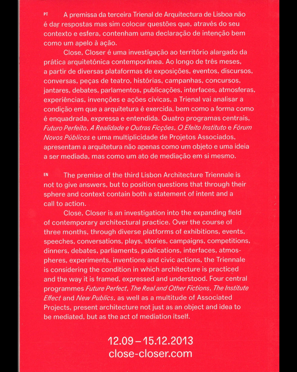 Os lugares estão para as pessoas e vice-versa — Close, Closer